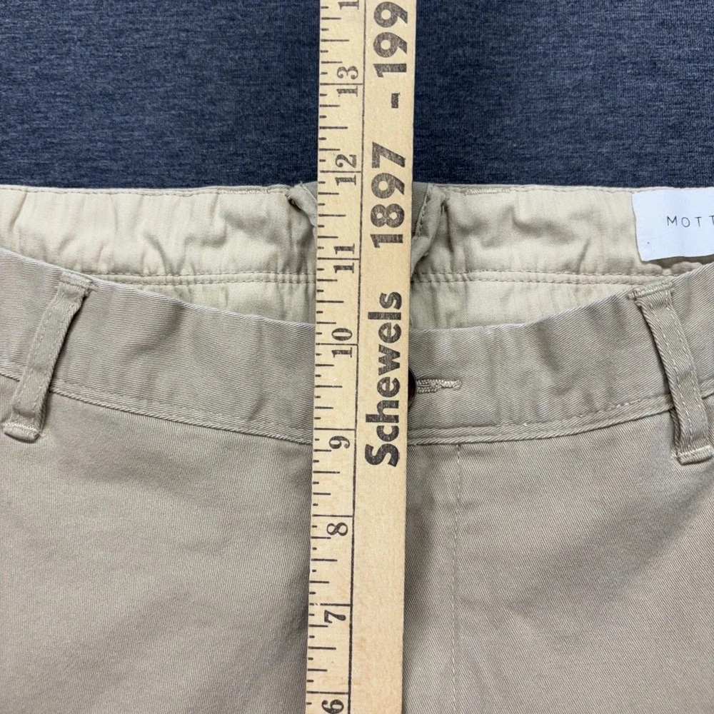 Mott Bow Pants Mens 34x31 TAG-34x32 Twill Chino Charles Khaki Beige Preppy